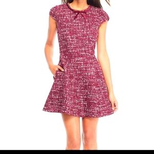 Gal Meets Glam metallic purple tweed dress